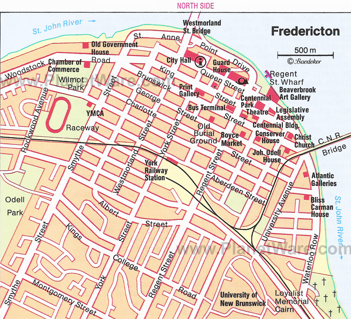 map of fredericton