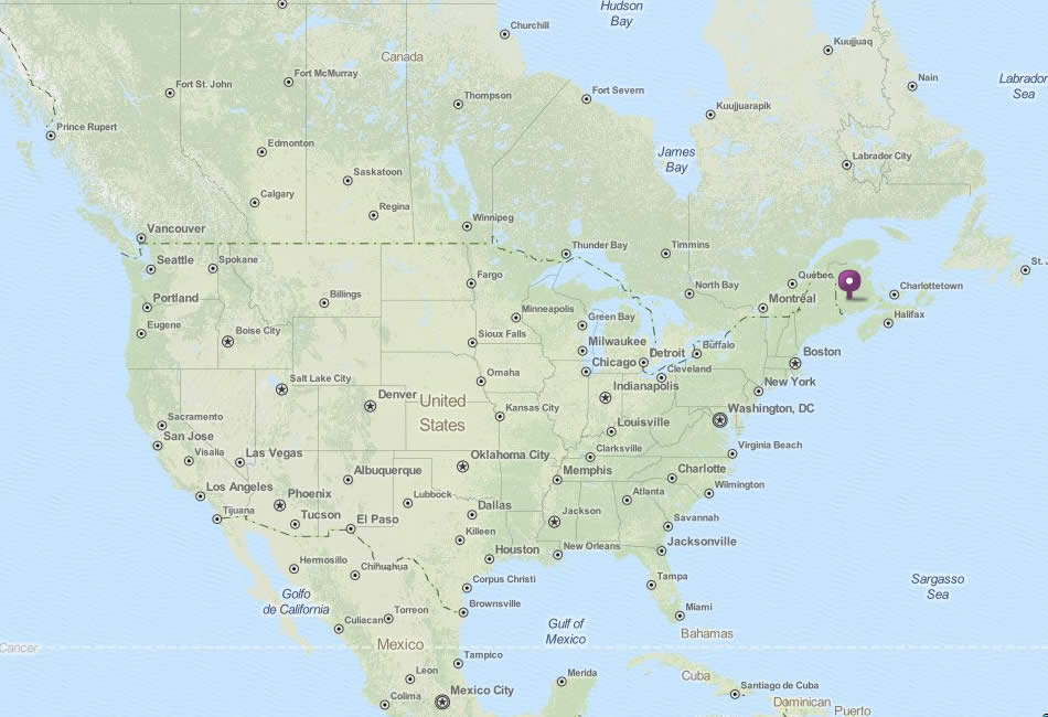 map of Fredericton canada