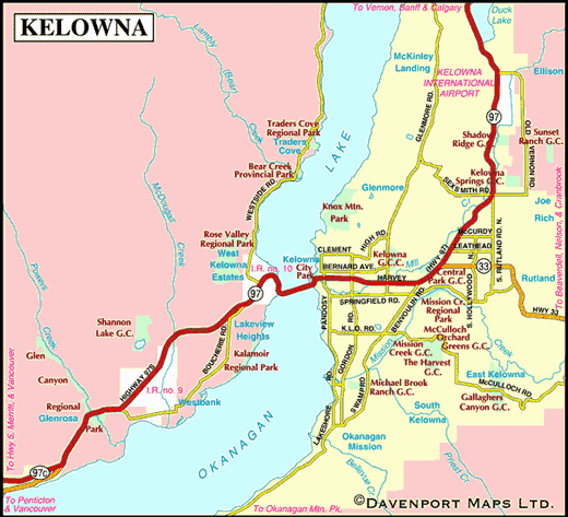 Kelowna map