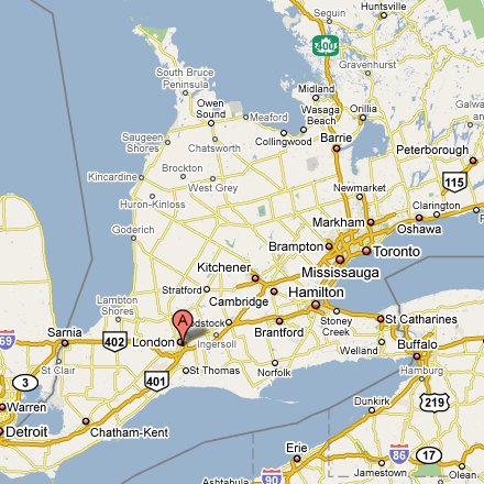 London Canada map