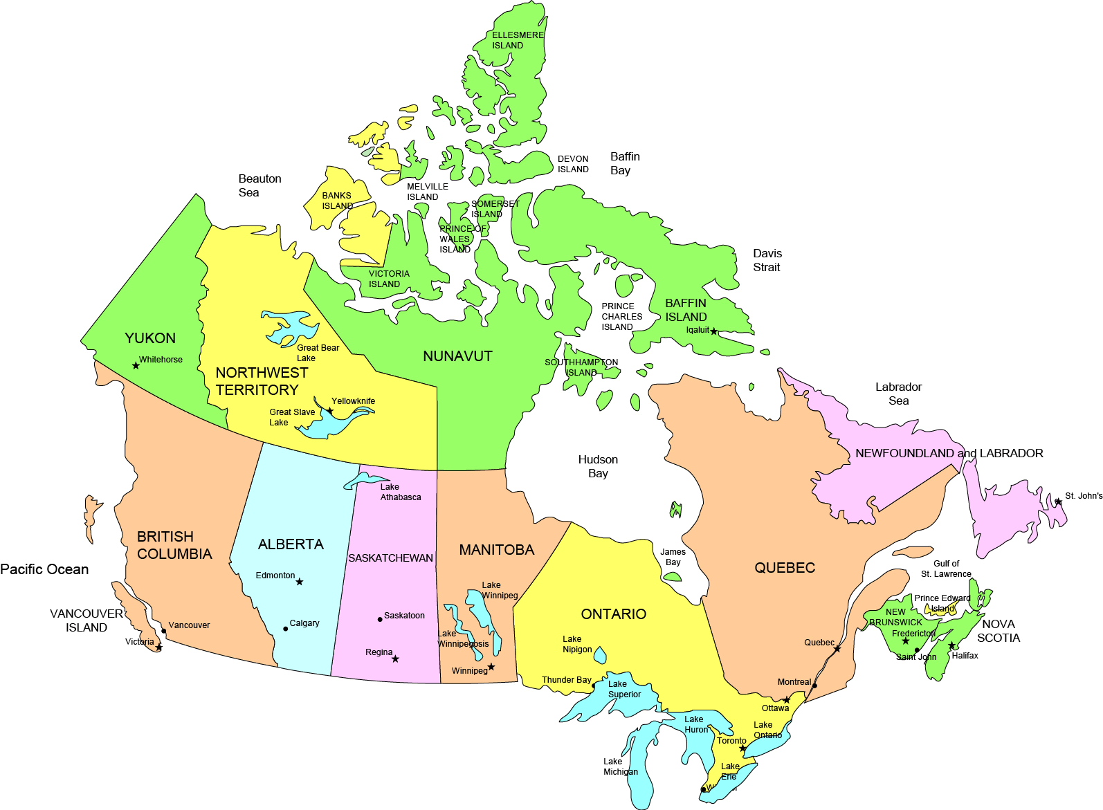 map of canada political