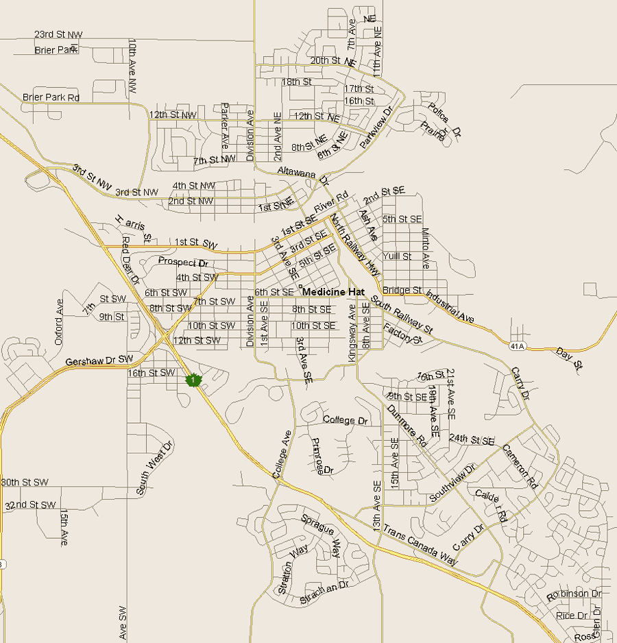 map of Medicine Hat
