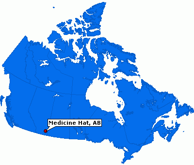Medicine Hat canada map