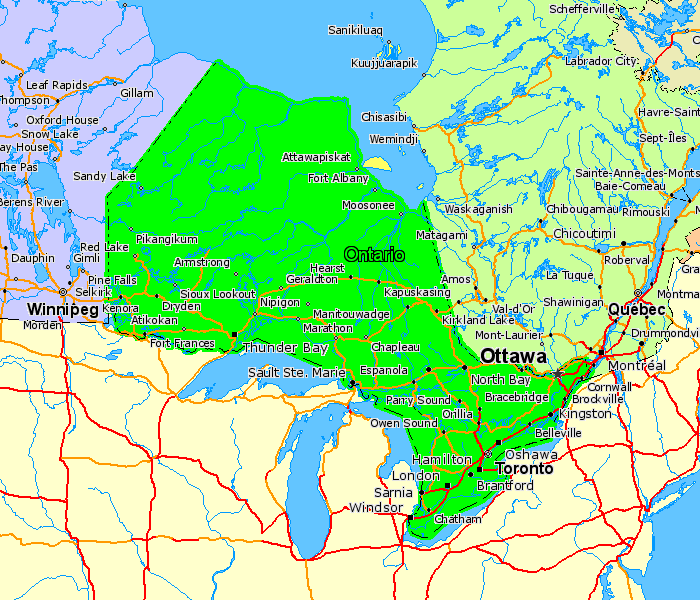 ontario canada Midland map