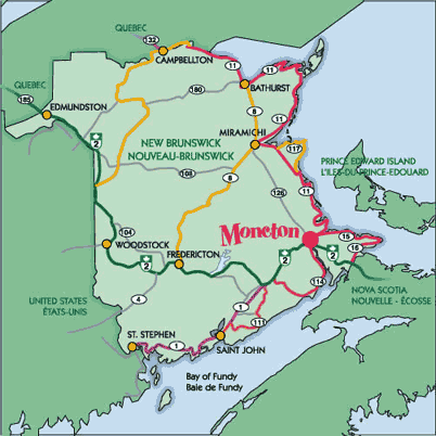 Moncton map