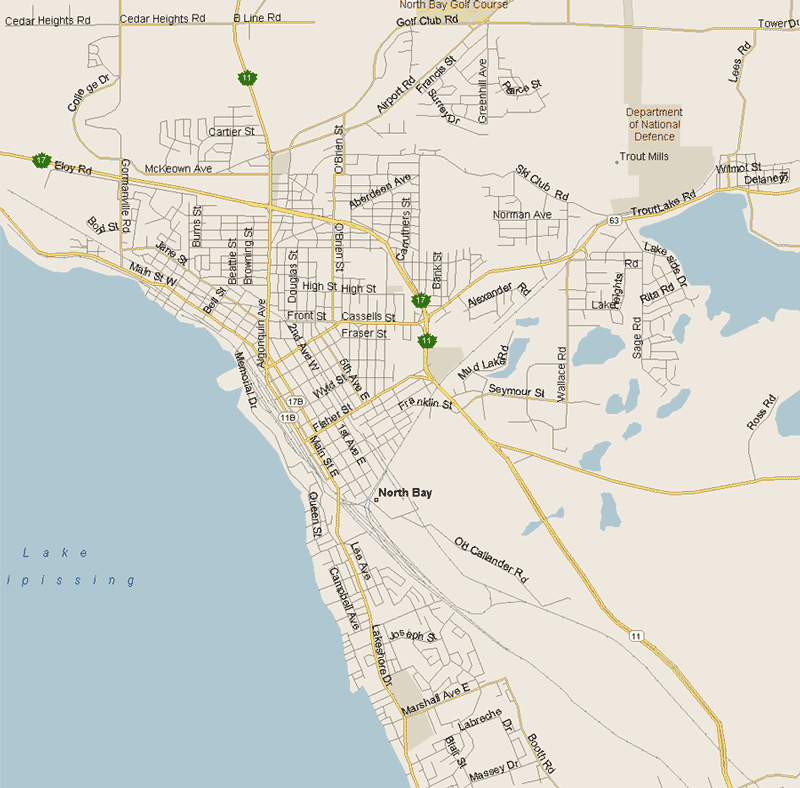 North Bay map