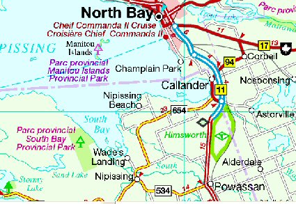 map of north bay