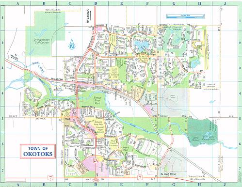 Okotoks map