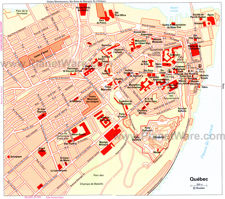 Quebec City canada map