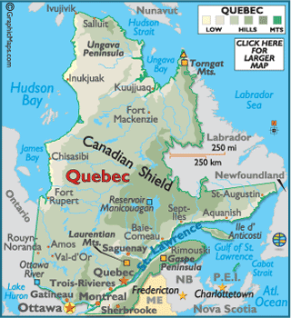 Quebec map