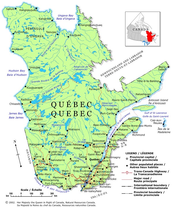 Quebec Political Map