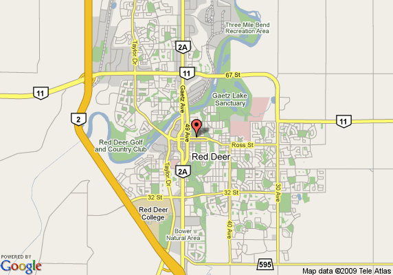 Red Deer map