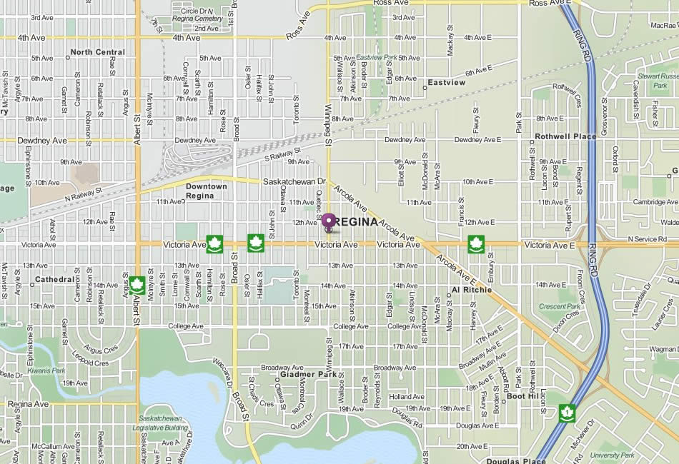 Regina Map - Canada