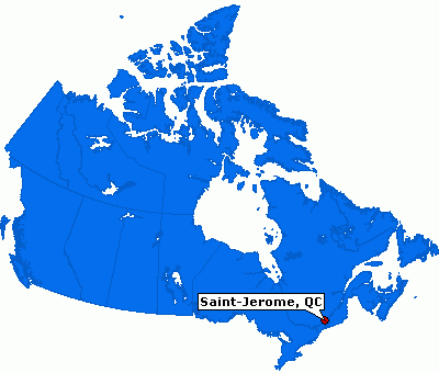 Saint Jerome map canada