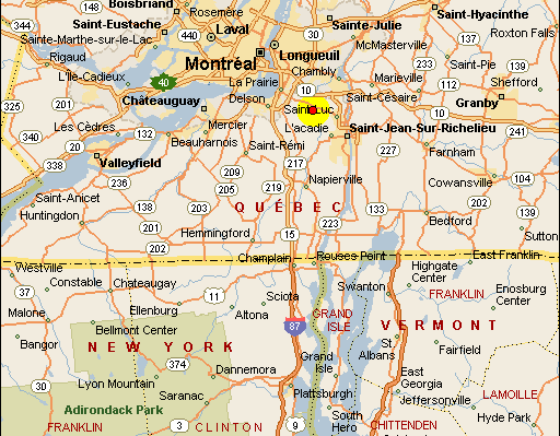 Saint Jean sur Richelieu map