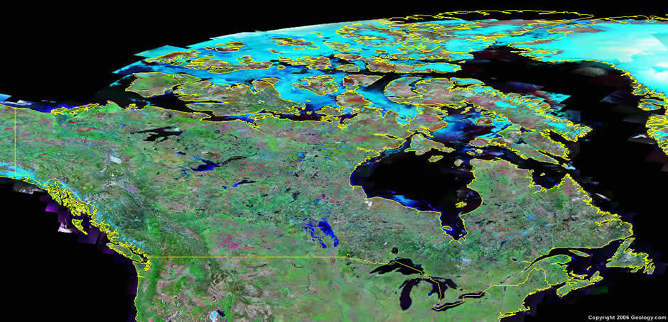 Canada Satellite Map