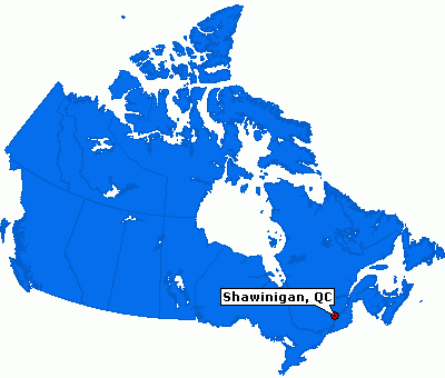 Shawinigan map canada