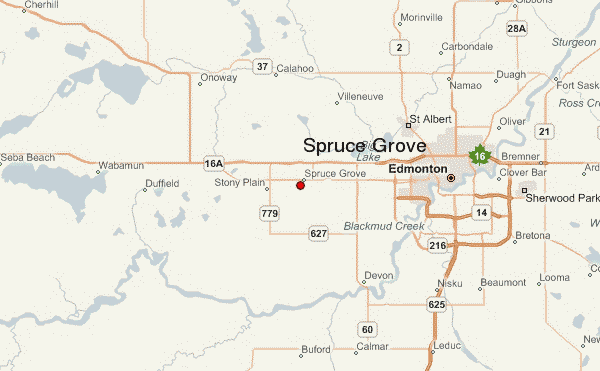 Spruce Grove map