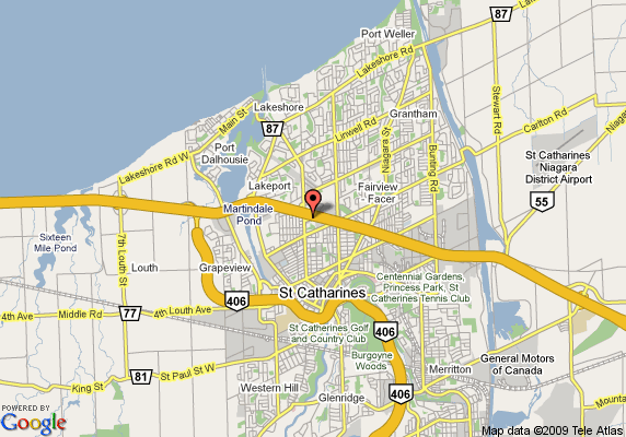 Directions To St Catharines Ontario St. Catharines Map
