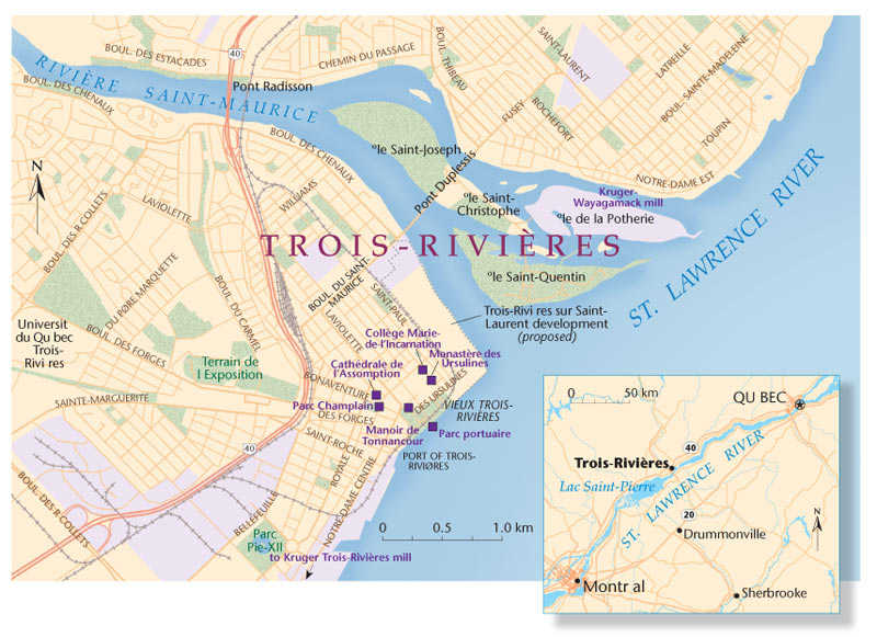 Trois Rivieres map