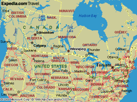 Winnipeg map canada