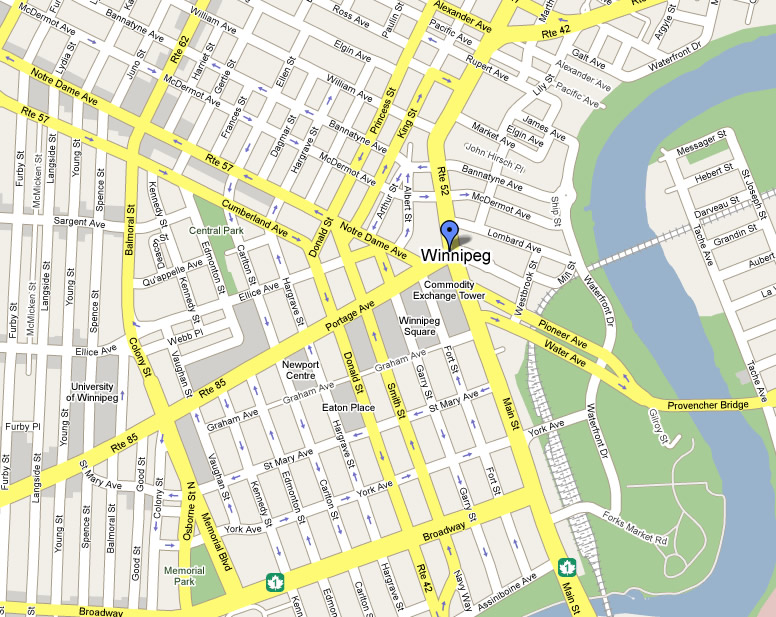 map Winnipeg