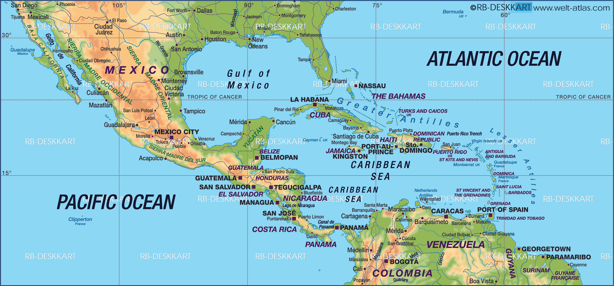 Map Of Cayman Islands Cuba