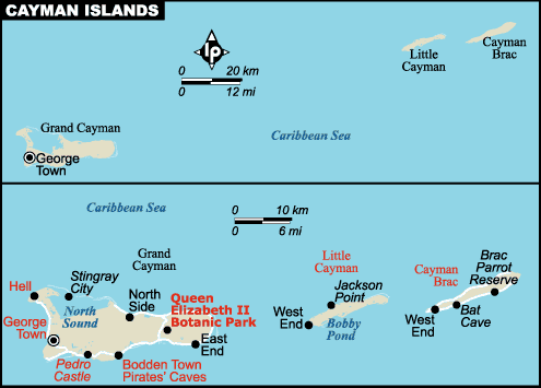 Cayman Islands Political Map