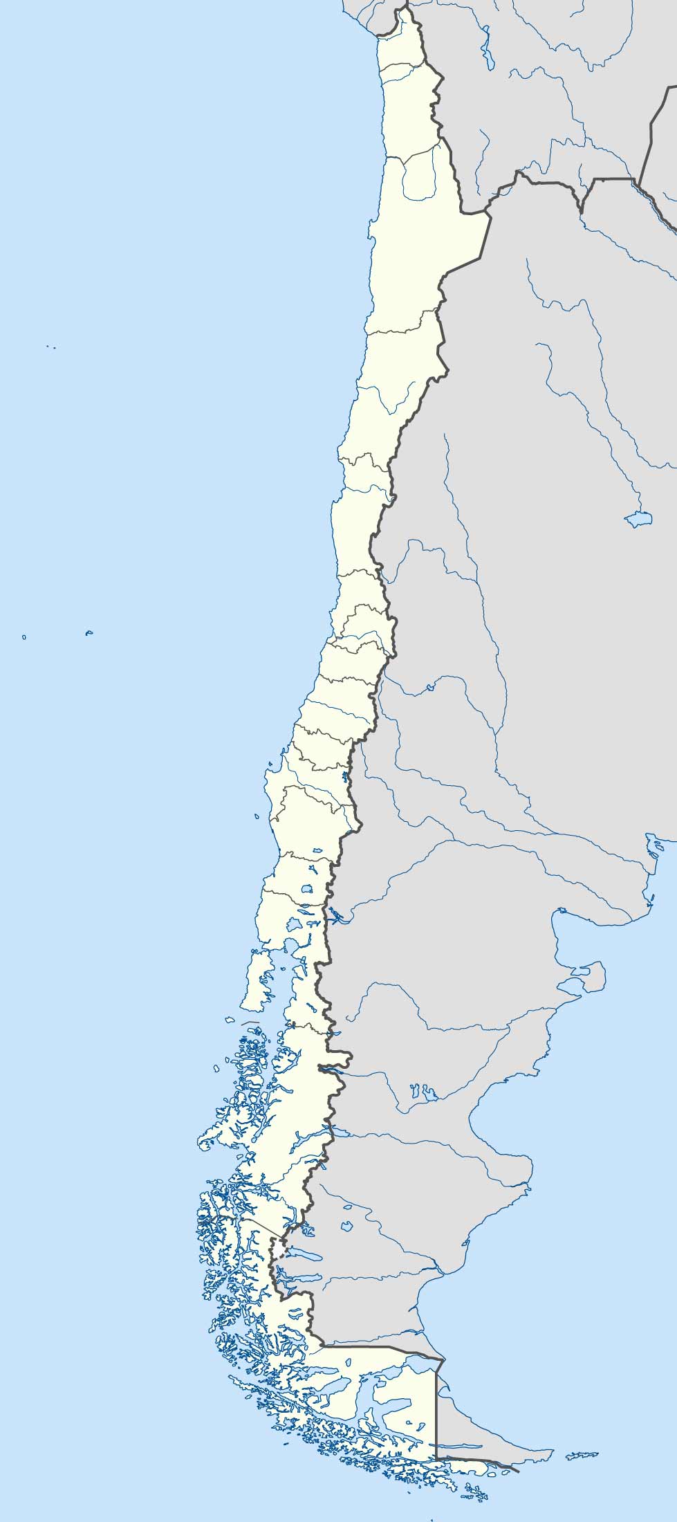 Chile Blank Map