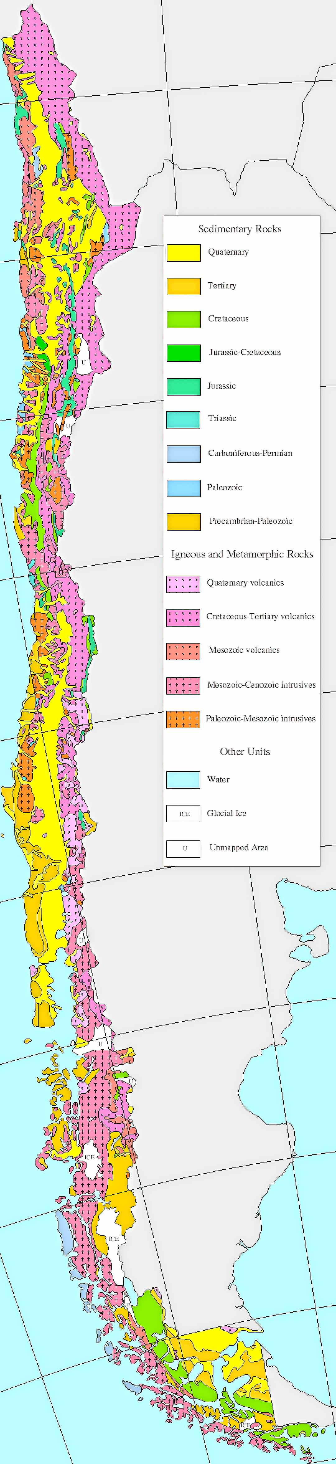 Chile Geological Map