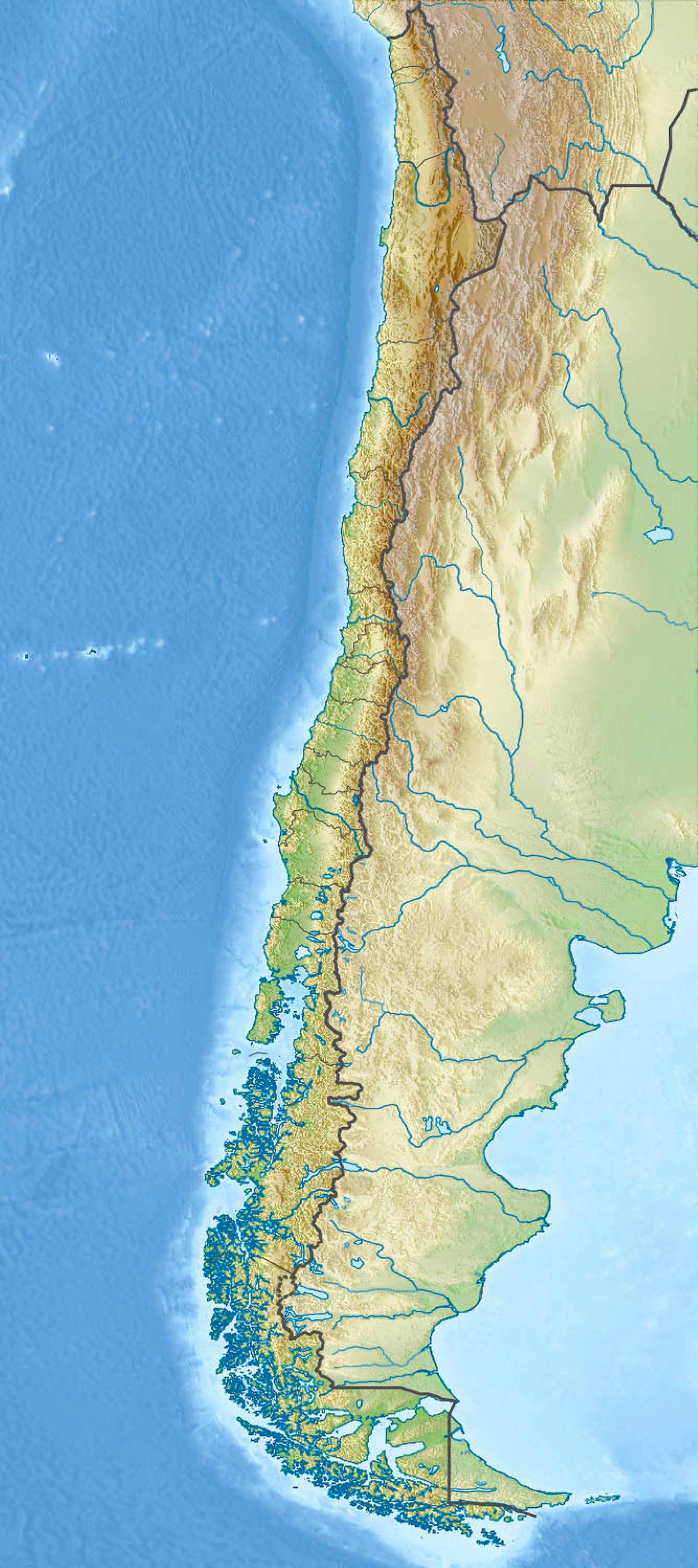 Chile Relief Map