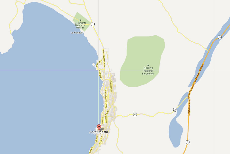 map of Antofagasta