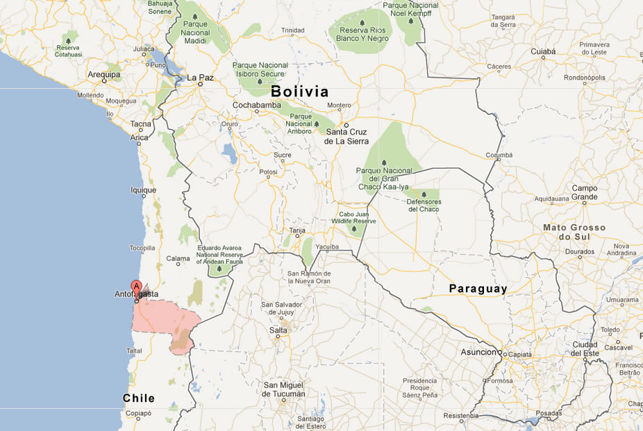 map of Antofagasta Chile
