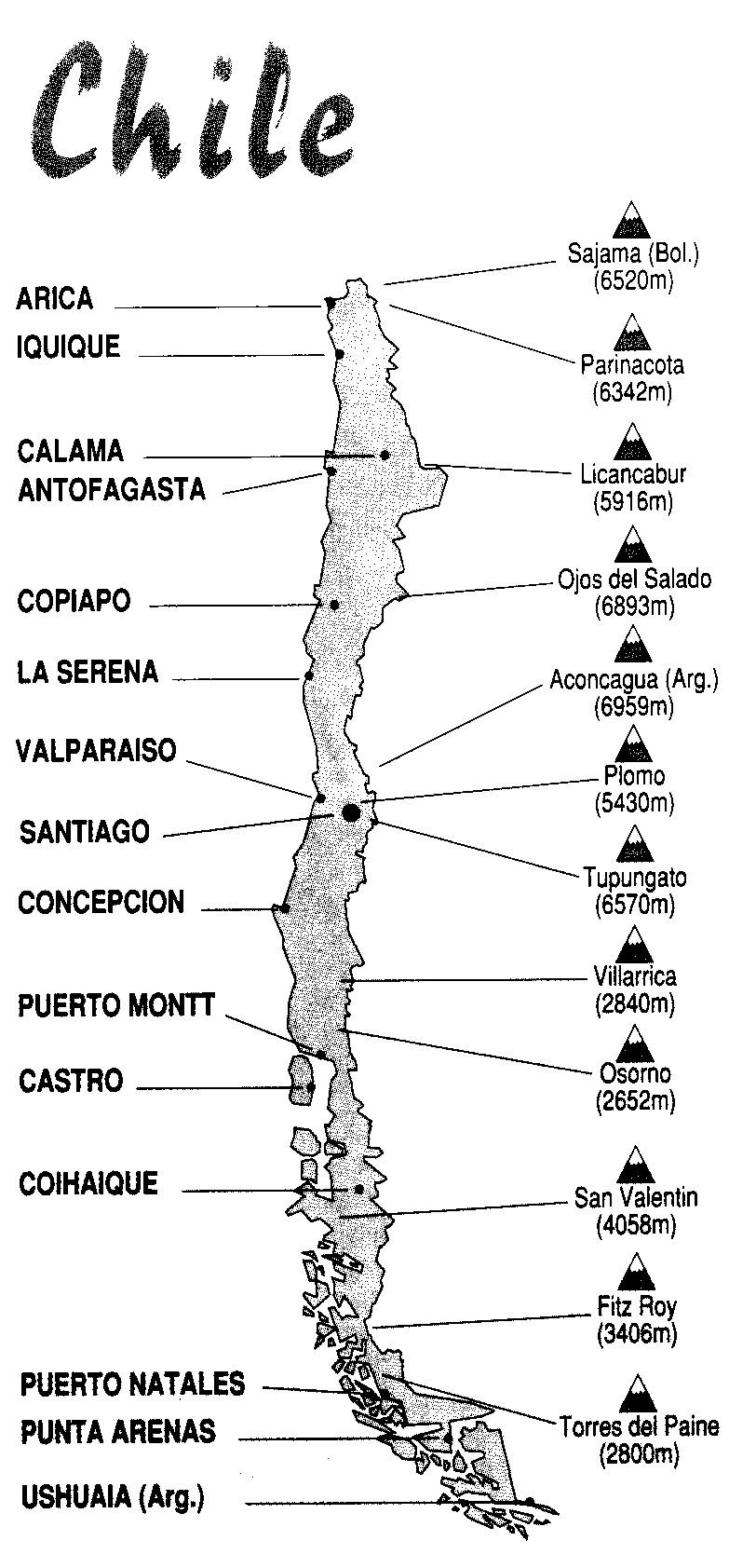 Chile Map Easter Island