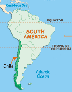 chile map south america