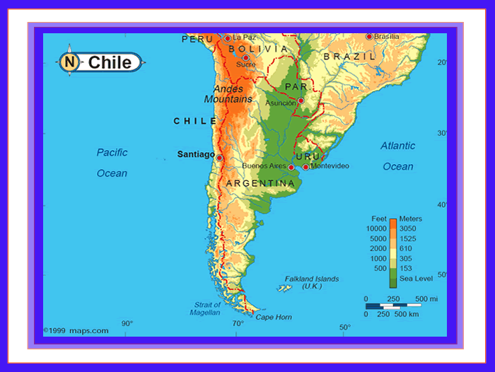 chile physical map