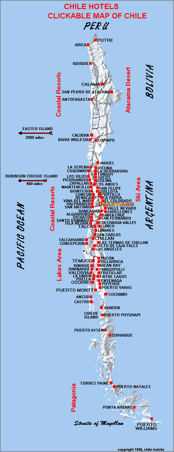 chile hotels map