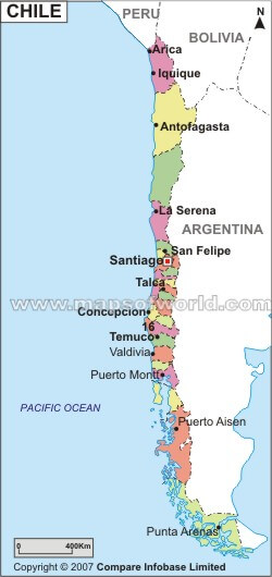 Chile Regions Map