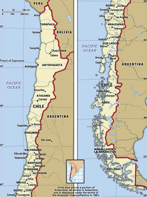 Map Chile