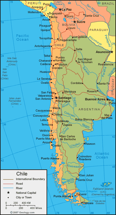 Map of Chile