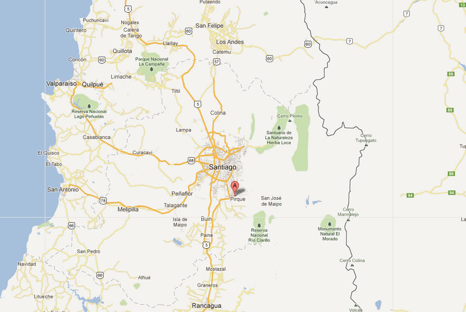 map of Puente Alto Chile