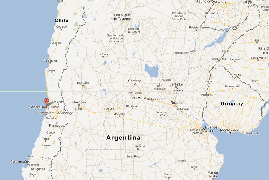 map of Valparaiso Chile