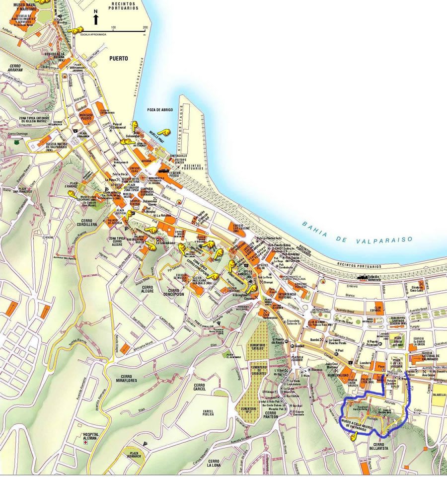 Valparaiso Tourist Map