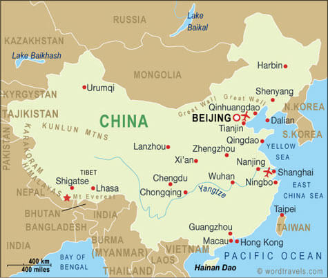 China Cities Map