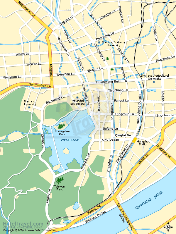 map of hangzhou