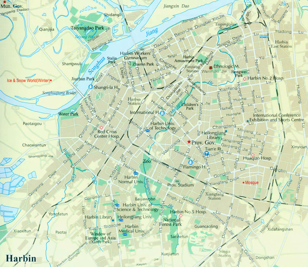 harbin map