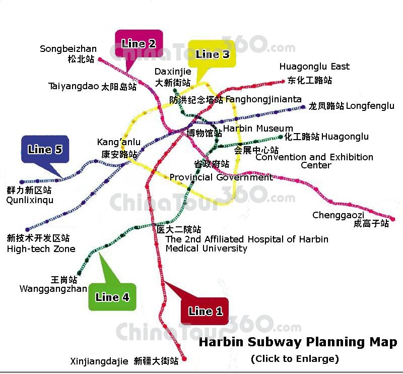 harbin subway map