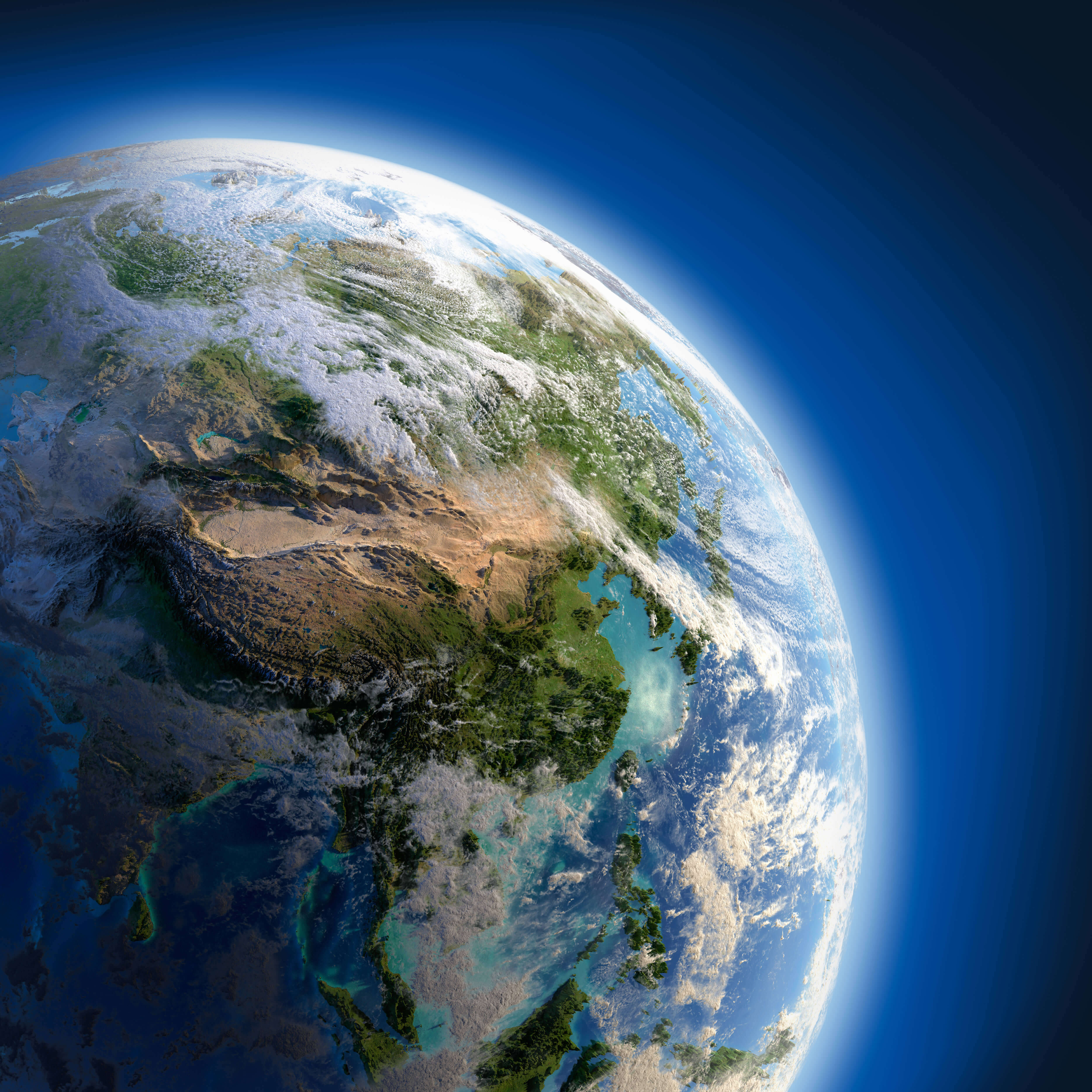 HD earth from space Asia view