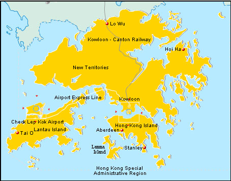 hong kong province map