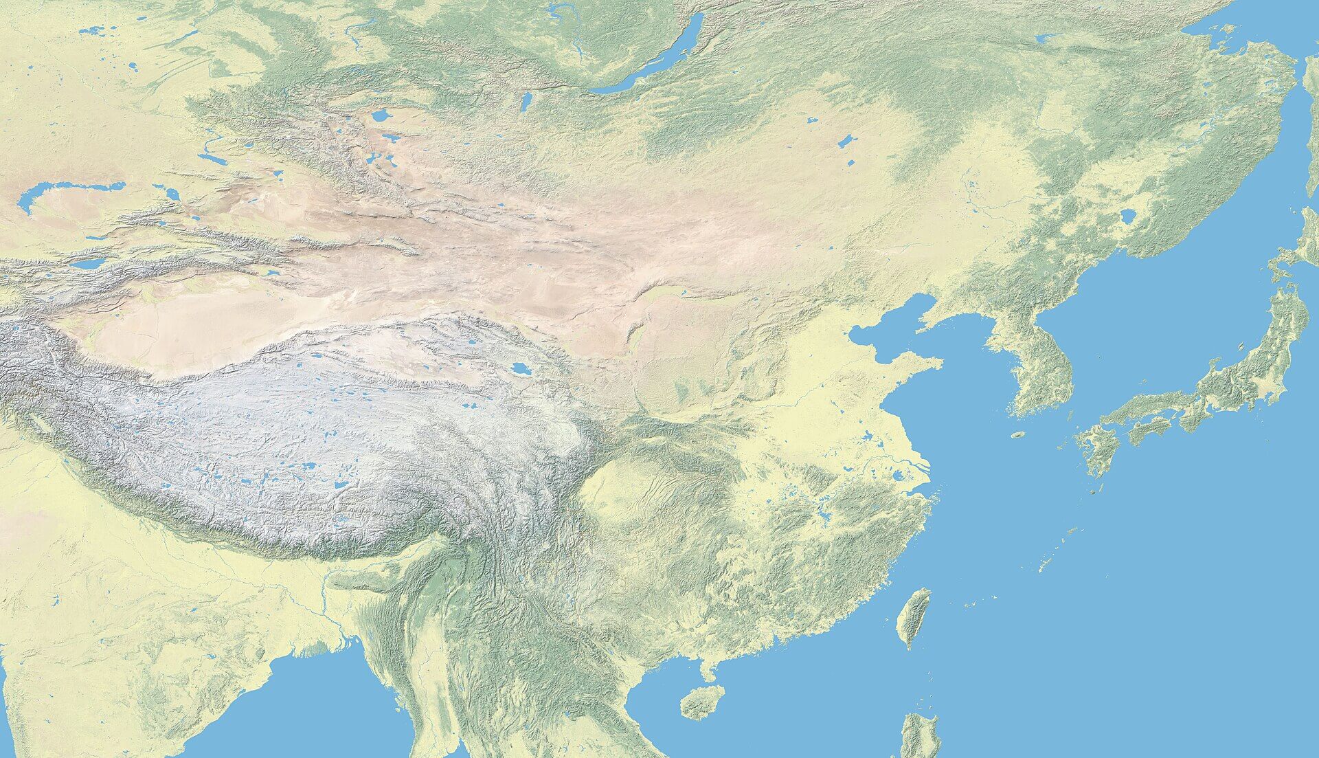 China topography map